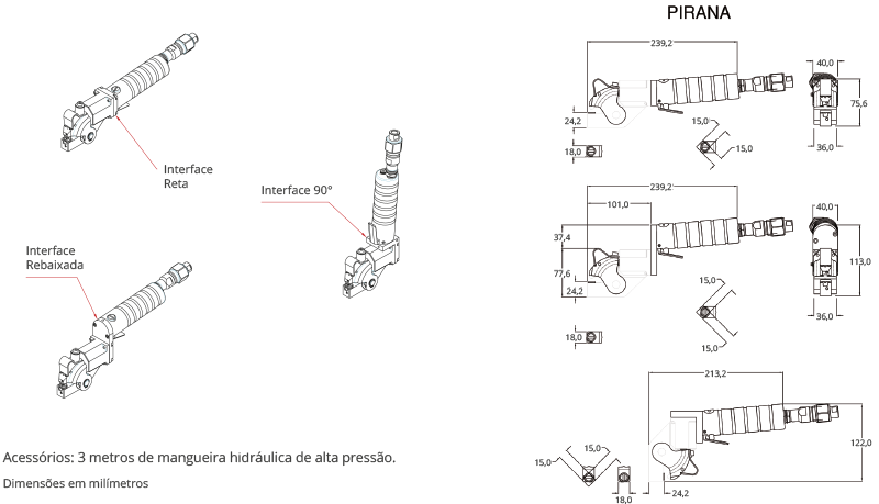 Desenho Técnico produto Pirana